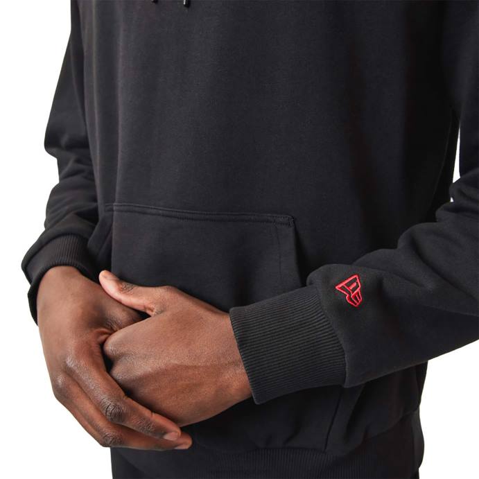 FFTN2747 New Era chicago bulls moletom preto com logo do time da nba