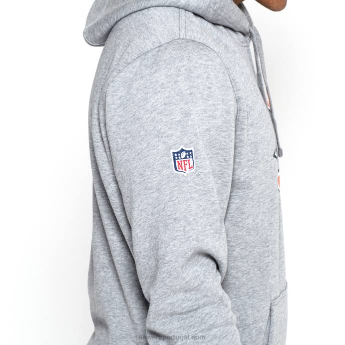 FFTN2749 New Era chicago bears moletom cinza com logo do time