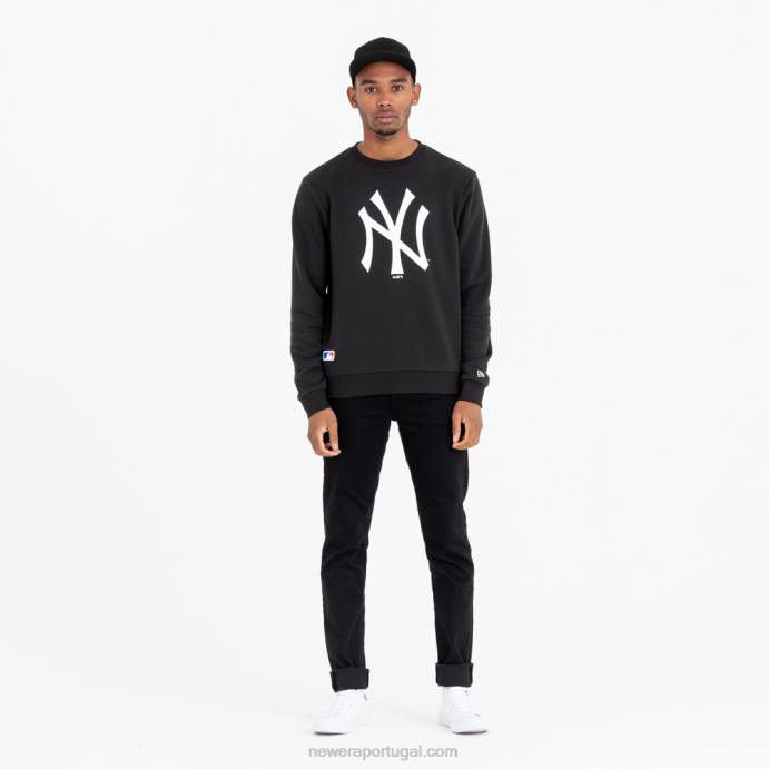FFTN2750 New Era New York Yankees Moletom preto com logo da equipe