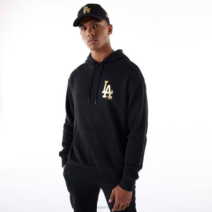FFTN2754 New Era la dodgers mlb moletom preto metalizado