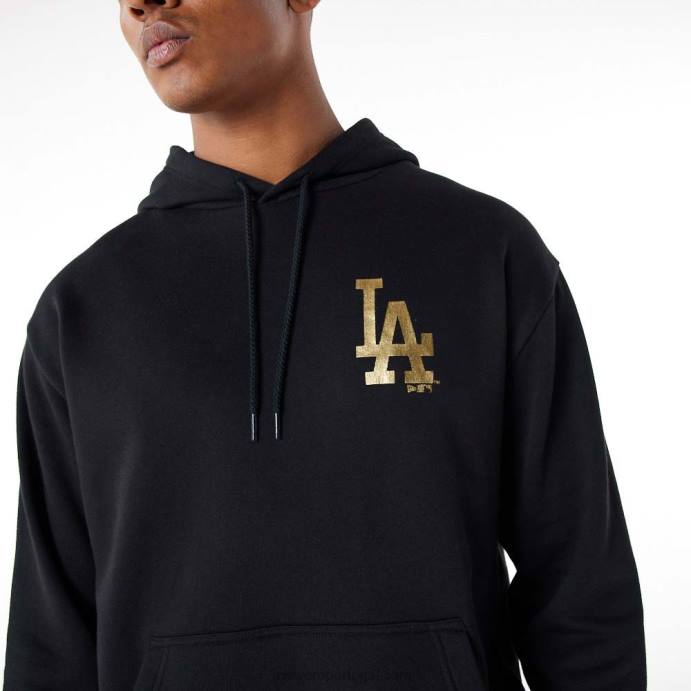 FFTN2754 New Era la dodgers mlb moletom preto metalizado