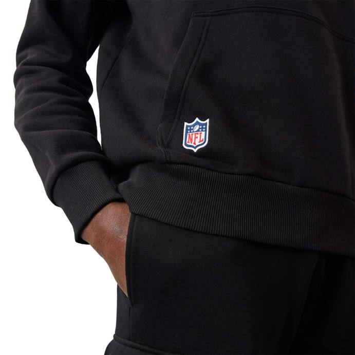 FFTN2755 New Era las vegas raiders nfl script moletom com capuz preto