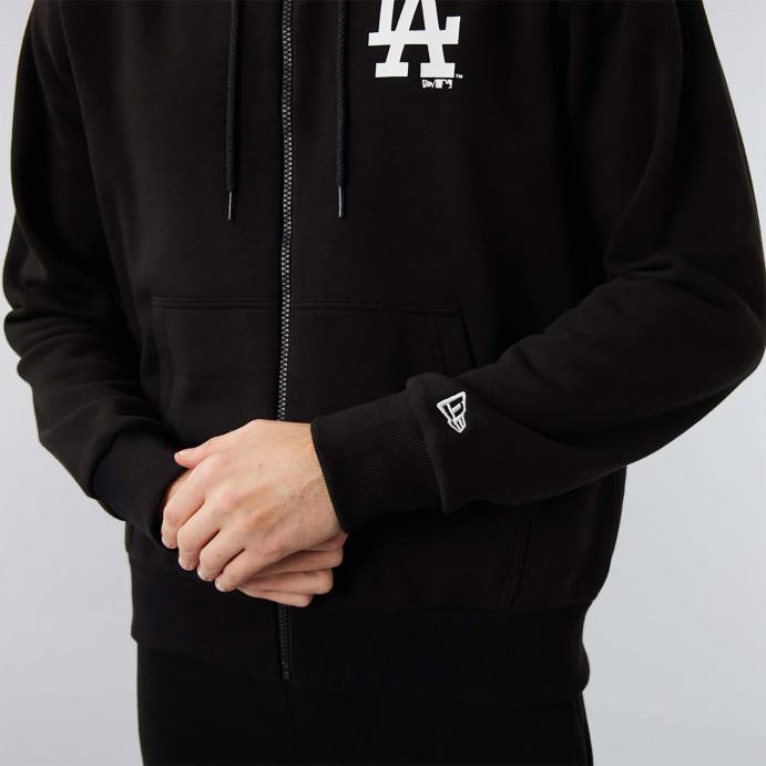 FFTN2760 New Era la dodgers mlb league essencial moletom preto com zíper completo