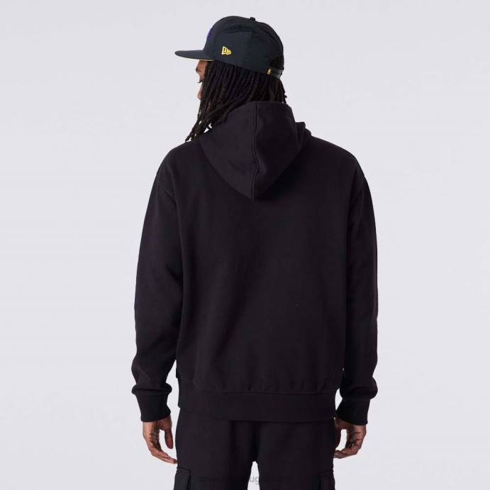 FFTN2761 New Era la lakers moletom com capuz oversized preto