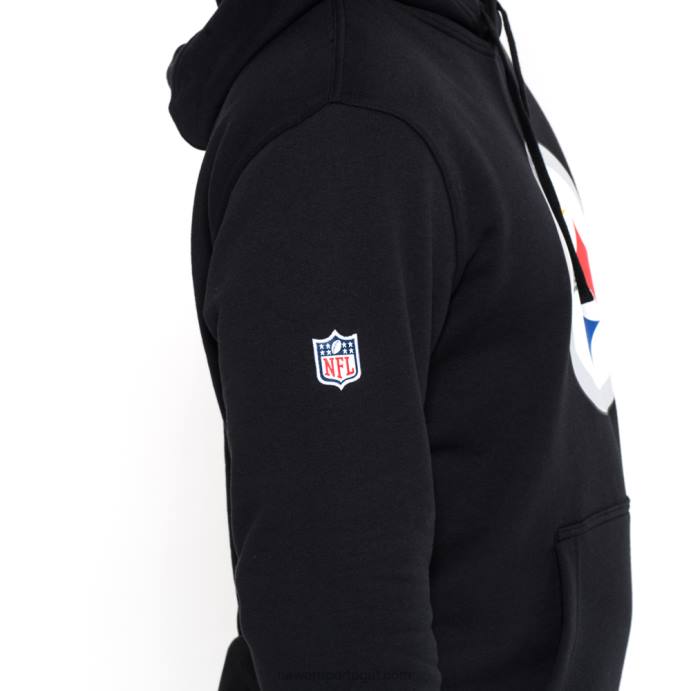 FFTN2764 New Era pittsburgh steelers moletom preto com logo da equipe