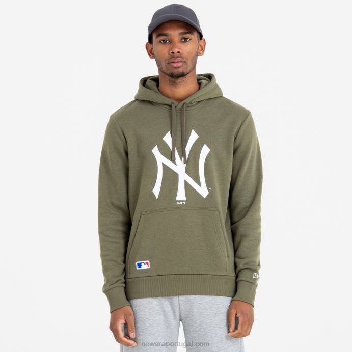 FFTN2766 New Era New York Yankees moletom verde com logo da equipe