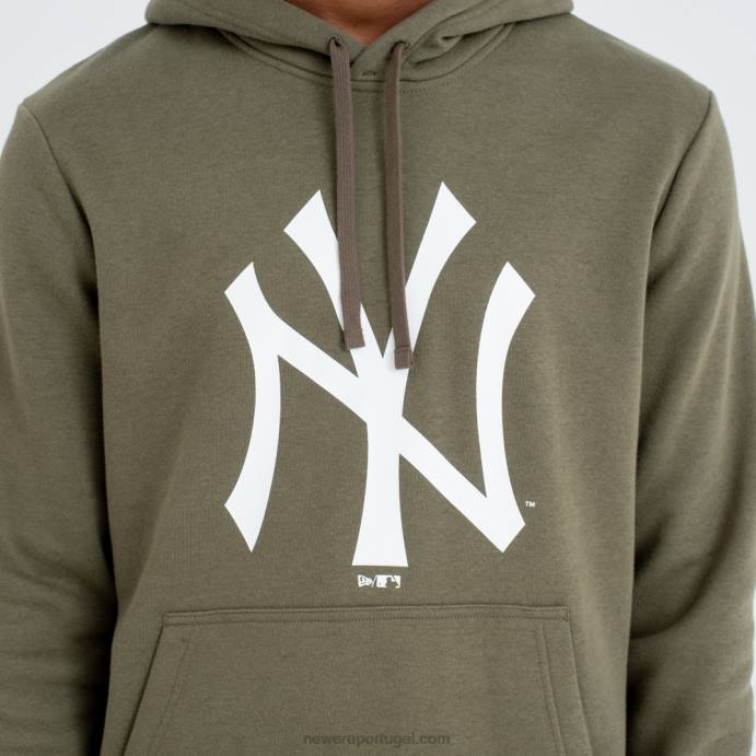 FFTN2766 New Era New York Yankees moletom verde com logo da equipe