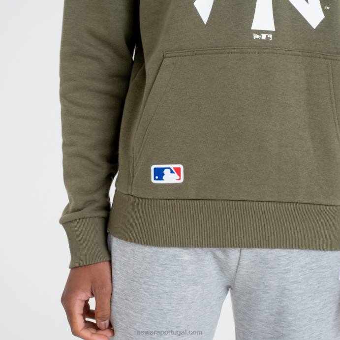 FFTN2766 New Era New York Yankees moletom verde com logo da equipe