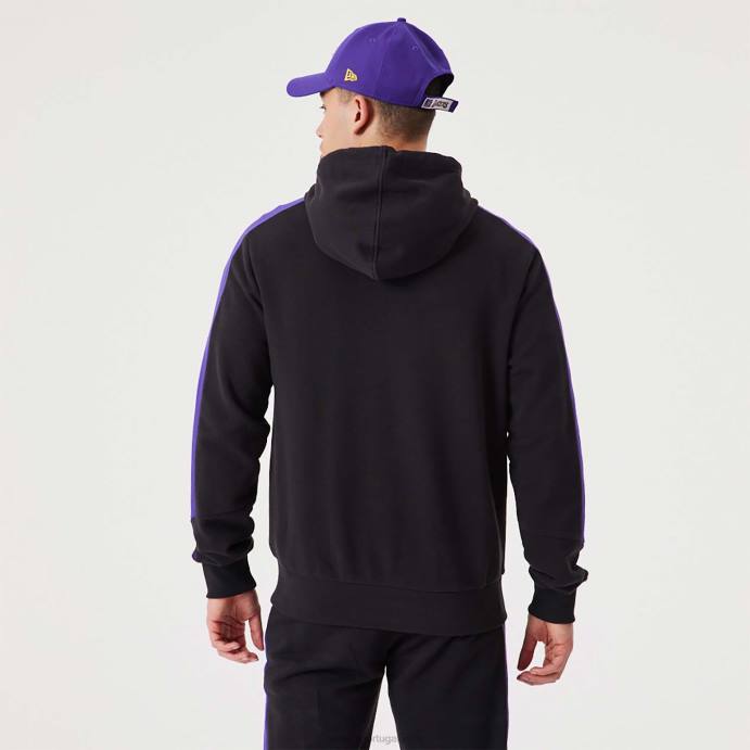 FFTN2768 New Era la lakers nba script moletom preto com zíper completo