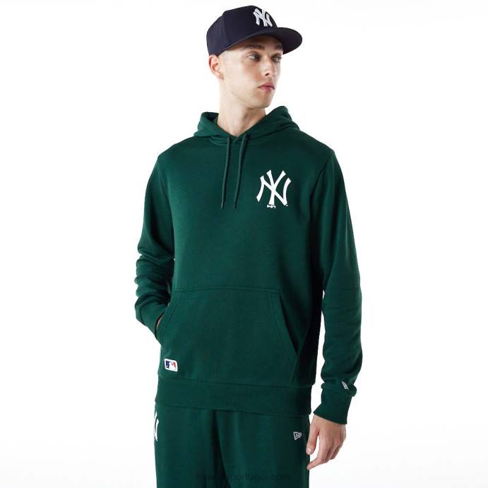 FFTN2769 New Era New York Yankees Essentials moletom verde escuro