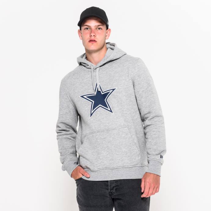 FFTN2773 New Era dallas cowboys moletom cinza com logo da equipe