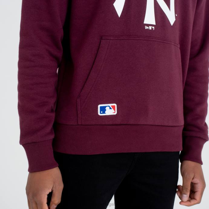 FFTN2774 New Era moletom marrom com logo da equipe do new york yankees