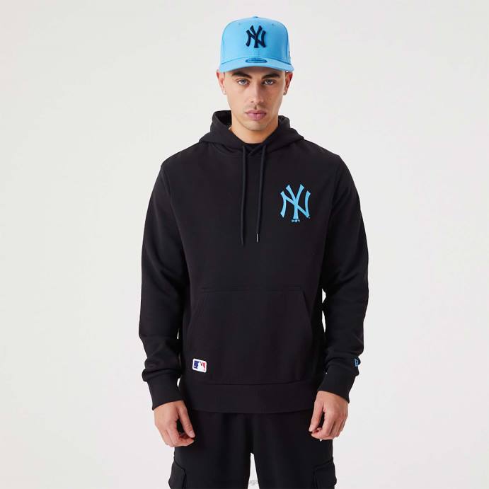 FFTN2776 New Era New York Yankees MLB League Essential Moletom Pulôver Preto
