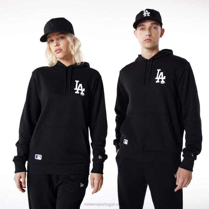 FFTN2777 New Era La Dodgers Essentials moletom com capuz preto
