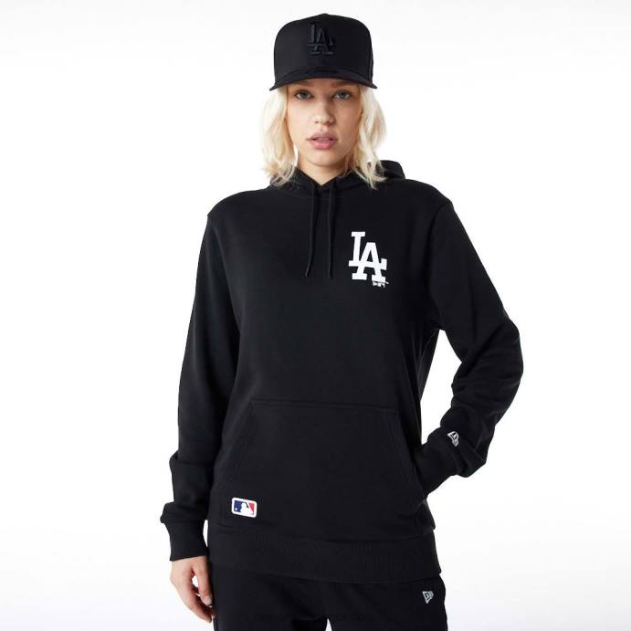 FFTN2777 New Era La Dodgers Essentials moletom com capuz preto