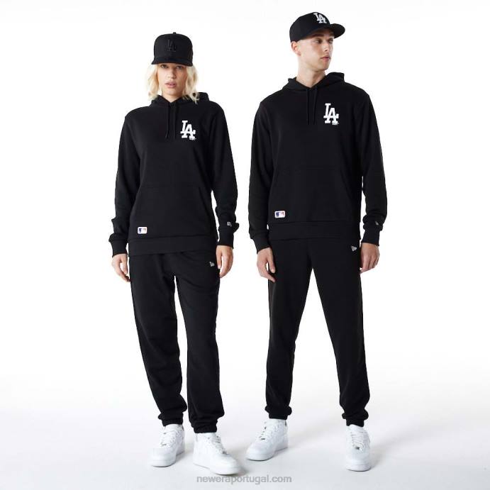 FFTN2777 New Era La Dodgers Essentials moletom com capuz preto