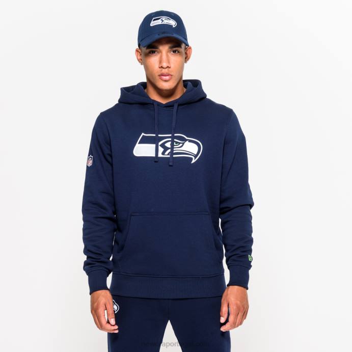 FFTN2780 New Era moletom azul com logo da equipe seattle seahawks