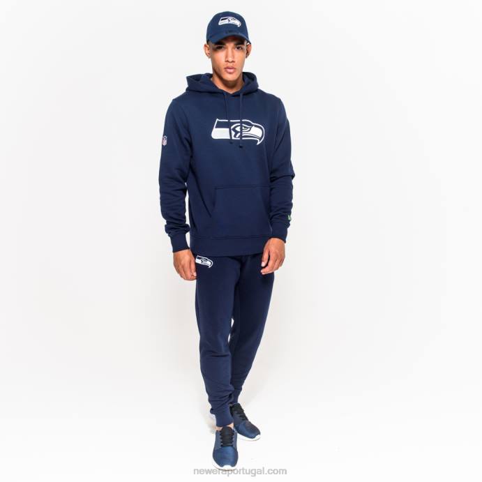 FFTN2780 New Era moletom azul com logo da equipe seattle seahawks