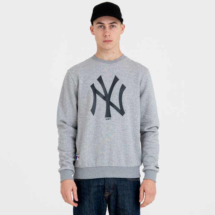 FFTN2782 New Era new york yankees mlb moletom cinza com logo da equipe