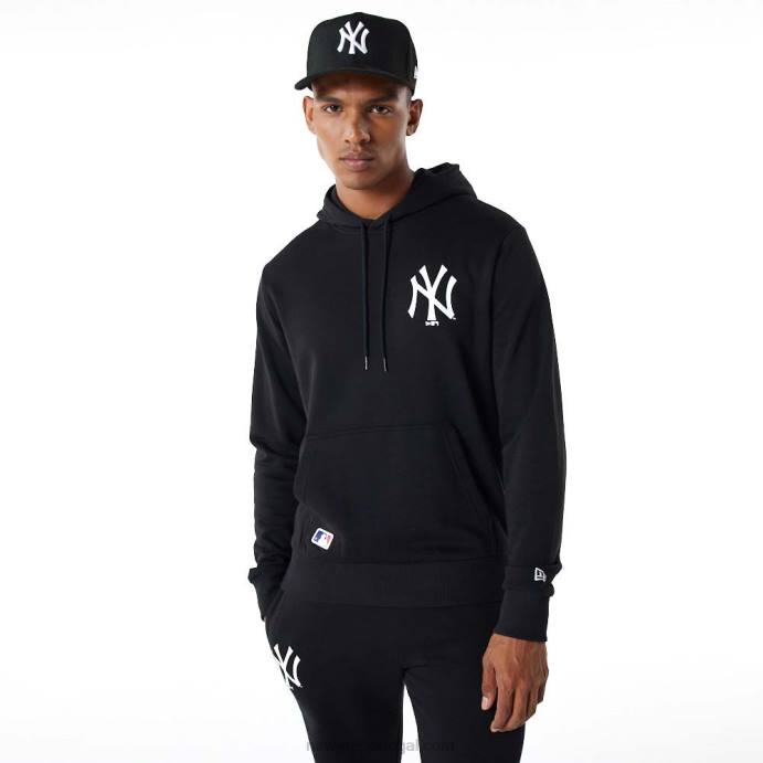 FFTN2785 New Era New York Yankees Essentials moletom com capuz preto