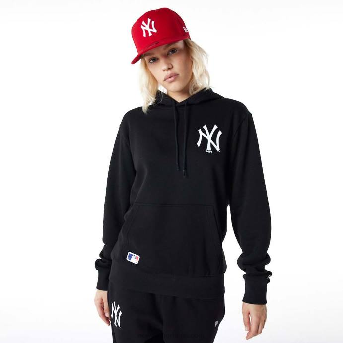 FFTN2785 New Era New York Yankees Essentials moletom com capuz preto