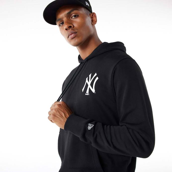 FFTN2785 New Era New York Yankees Essentials moletom com capuz preto