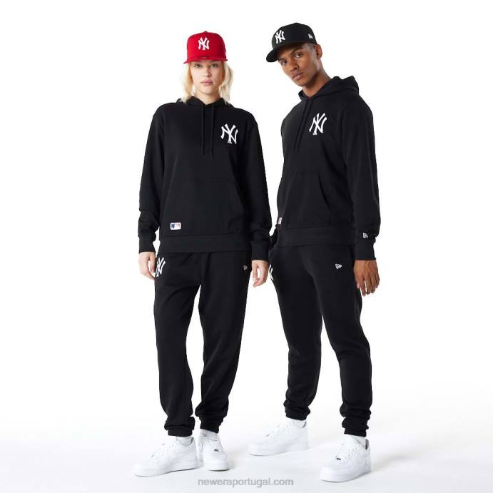 FFTN2785 New Era New York Yankees Essentials moletom com capuz preto