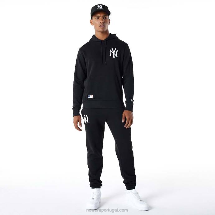FFTN2785 New Era New York Yankees Essentials moletom com capuz preto