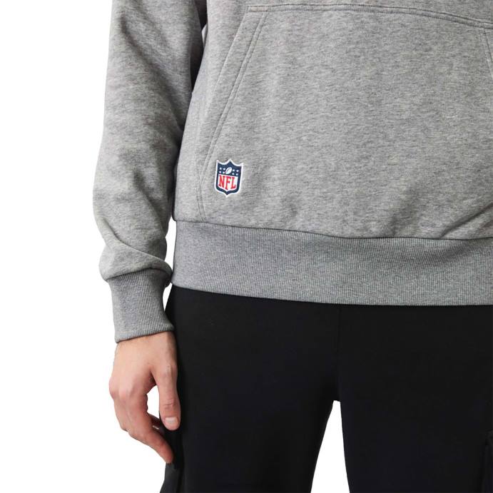 FFTN2787 New Era nfl logo script moletom cinza