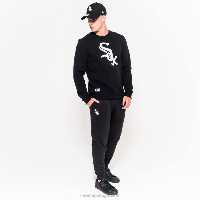 FFTN2788 New Era moletom gola careca chicago white sox team preto