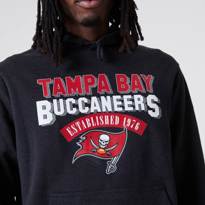 FFTN2792 New Era Tampa Bay Buccaneers Moletom cinza com logo da equipe nfl