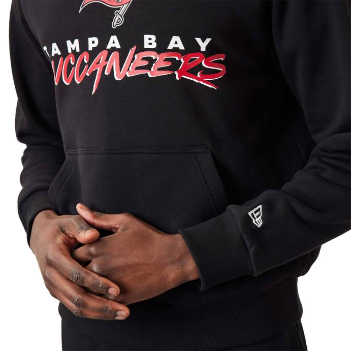 FFTN2794 New Era Tampa Bay Buccaneers nfl script moletom com capuz preto