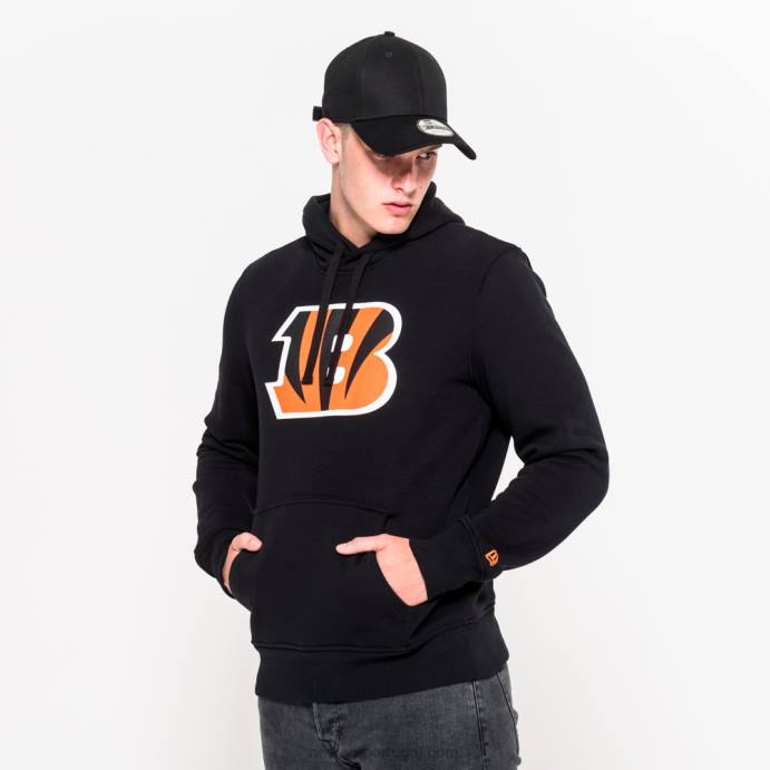 FFTN2795 New Era Cincinnati Bengals Team Logo Moletom Com Capuz Preto