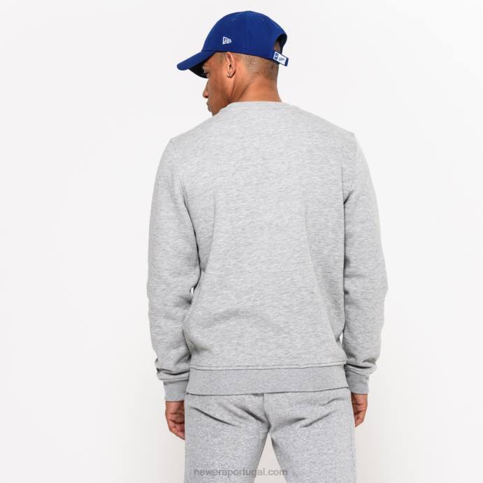 FFTN2796 New Era moletom gola careca la dodgers cinza