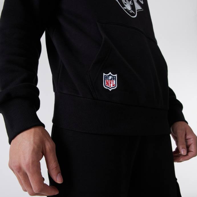 FFTN2799 New Era las vegas raiders nfl team logo moletom com capuz preto