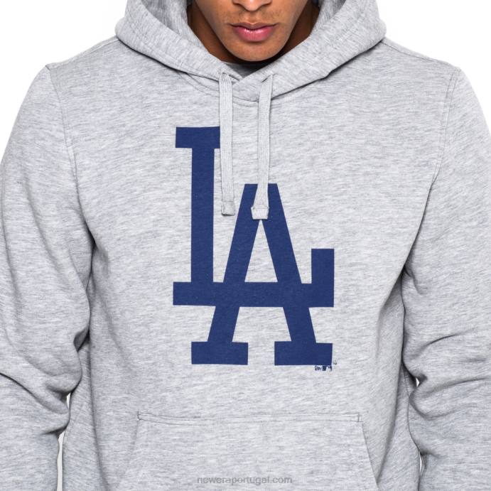 FFTN2803 New Era la dodgers mlb moletom cinza com logo da equipe