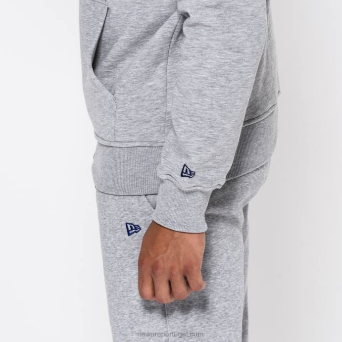 FFTN2803 New Era la dodgers mlb moletom cinza com logo da equipe