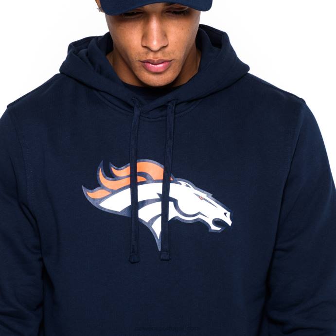 FFTN2809 New Era moletom azul marinho com logo do time denver broncos
