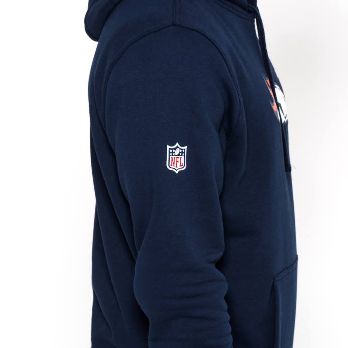 FFTN2809 New Era moletom azul marinho com logo do time denver broncos