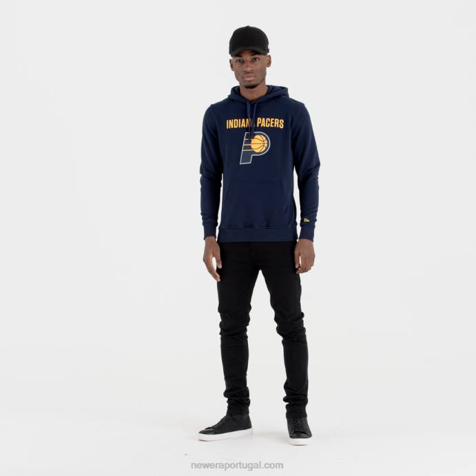 FFTN2811 New Era indiana pacers moletom azul marinho com logo da equipe da nba
