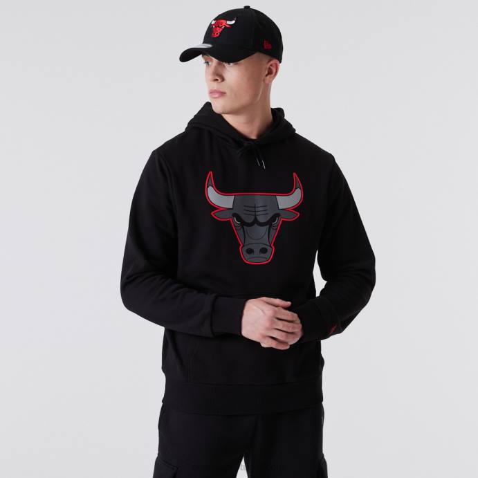FFTN2813 New Era chicago bulls nba sketch logo moletom preto