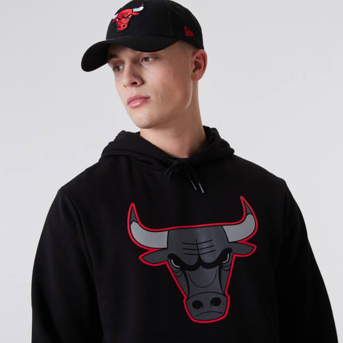 FFTN2813 New Era chicago bulls nba sketch logo moletom preto