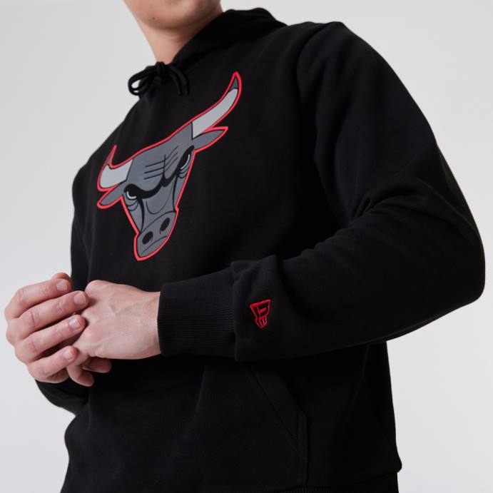 FFTN2813 New Era chicago bulls nba sketch logo moletom preto