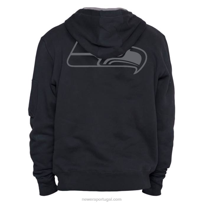 FFTN2814 New Era moletom preto seattle seahawks x alpha Industries