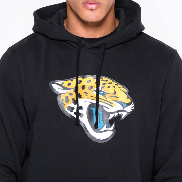 FFTN2817 New Era moletom preto com logo da equipe jacksonville jaguars