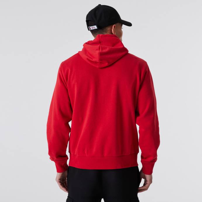 FFTN2820 New Era chicago bulls nba sketch logo vermelho com capuz