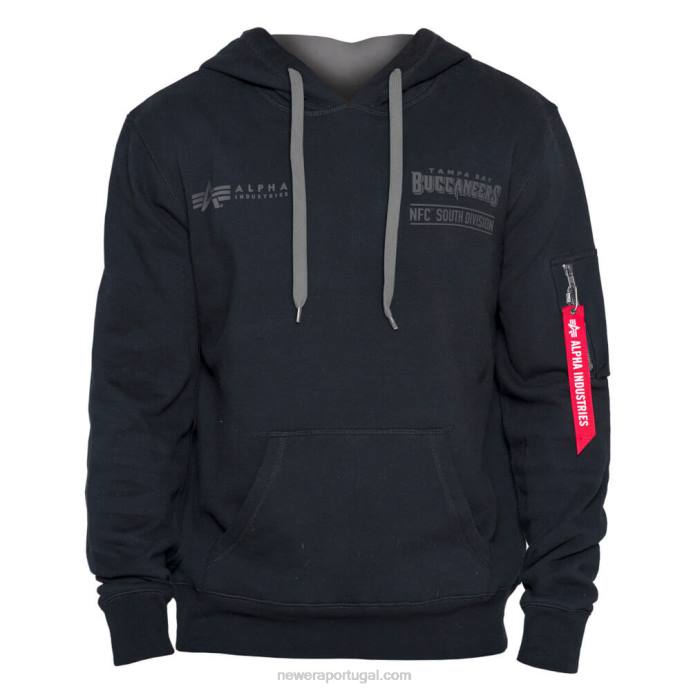 FFTN2821 New Era Tampa Bay Buccaneers x Alpha Industries Moletom preto