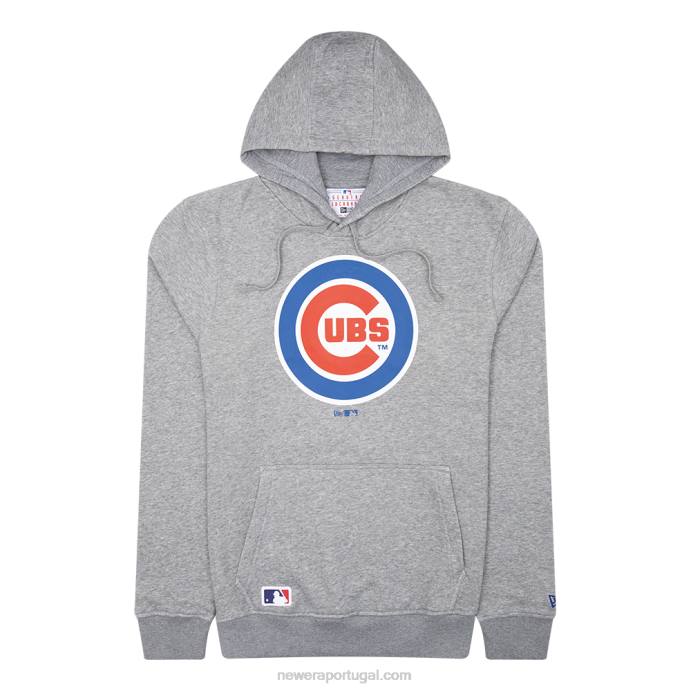FFTN2822 New Era chicago cubs mlb moletom cinza com logo da equipe