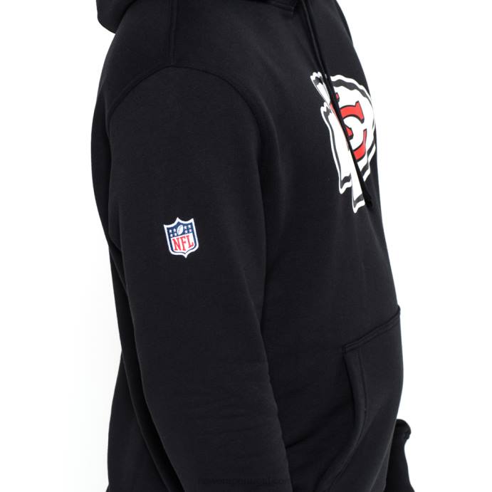 FFTN2824 New Era kansas city chiefs team moletom com capuz preto