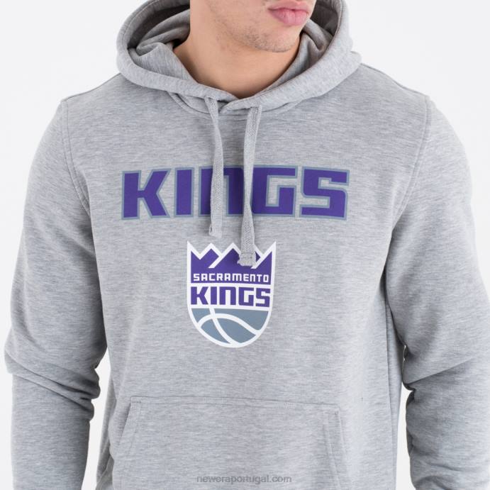 FFTN2832 New Era sacramento kings moletom cinza com logo do time da nba